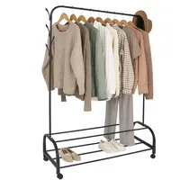 Relaxdays Kleiderständer rollbar 160 x 110 x 40 cm