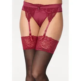LASCANA Strapsstrümpfe Damen rubinrot Gr.44/46