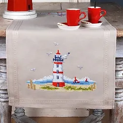 Stickläufer "Leuchtturm Nordsee"