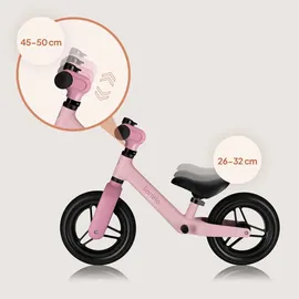 lionelo TONI von 18 Monaten bis 30 kg, Fußstütze, Korb, verstellbarer Sitz und Lenker, rutschfester Griff, Klingel - Rosa - Rosa