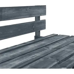 vidaXL Outdoor-Bank Paletten Holz Grau