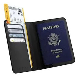 Satechi Vegan-Leather Passport Wallet with Find My Black