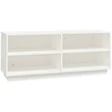 vidaXL Schuhregal Weiß 110x34x45 cm Massivholz Kiefer