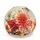 Formano LED Deko Kugel Glas Sommerblumen 12 cm Ambientelicht satiniertes Glas mit Timer 6h/18h - warmes Stimmungslicht, batteriebetriebene Deko für Tisch, Fensterbank & Regal