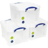 Really Useful Box Aufbewahrungsbox 48 x 39 x 31 cm 3-tlg. transparent