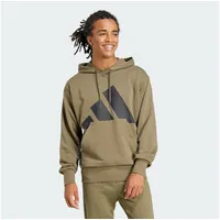 adidas Essentials Big Logo French Terry Hoodie Olive Strata / Black XS