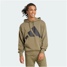 adidas Essentials Big Logo French Terry Hoodie Olive Strata / Black XS