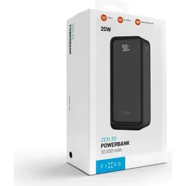 FIXED Zen2 30 30000mAh, 22.5W USB-C PD, 2x USB-A mit LCD-Display, schwarz