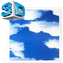 3D LED Panel Deckenleuchte 3D-Bild blauer Himmel mit weißen Wolken