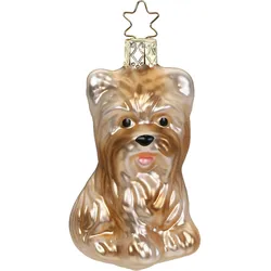 Inges Glas Christbaumschmuck Glas Hund Yorkshire Terrier Weihnachtskugeln Haustiere