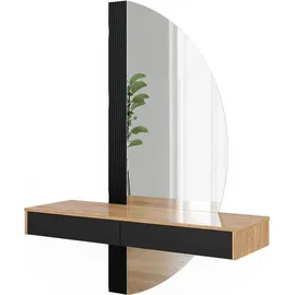 Vicco Schminktisch Melisa Schwarz 120 cm mit 2 Schubladen