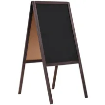 vidaXL Tafel Kundenstopper Doppelseitig Zedernholz Freistehend 40×60cm vidaXL