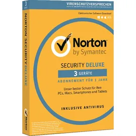 NortonLifeLock Norton Security Deluxe 3.0 3 Geräte 1 Jahr PKC DE Win Mac Android iOS
