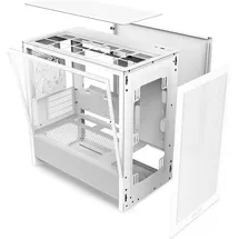 NZXT H3 Flow (2025) All White Midi Tower mATX Gaming Gehäuse weiß mit Glasfenster