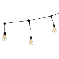MARELIDA LED Lichterkette 20 Filament Glühbirnen für Party Außen koppelbar L: 9,5m
