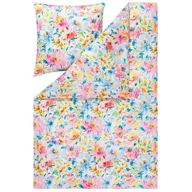 Estella Mako-Satin Bettwäsche Alanis multicolor 200x200 cm + 2x 80x80 cm - bunt