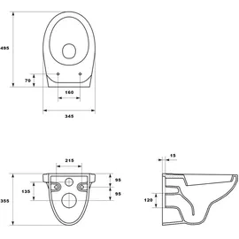 Geberit Tiefspül-WC mit WC-Sitz Weiß
