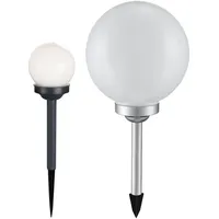 ETC Shop Kugelleuchte Kunststoff D 10/30 cm 2er Set weiß