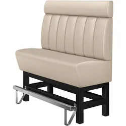 Gastro Hochbank | Creme | B:H 120 x 158 cm | Gestreift | Leder | Bistro Hochbank, Thekenbank