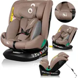 lionelo Autokindersitz Bastiaan One i-Size, ab Geburt bis 12 Jahren, ab 0 kg bis 36 kg, Dri-Seat, 360 Grad - Beige Sand - Beige