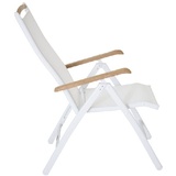 Venture Home Panama - 5:pos Chair - White alu/White textilene/Teak