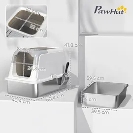 PawHut Katzentoilette onesize Weiß