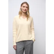 STREET ONE V-Ausschnitt-Pullover Beige M