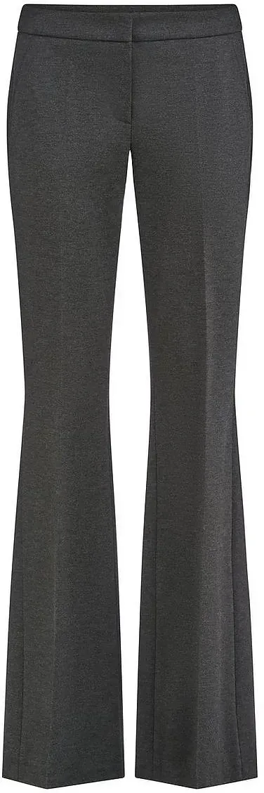 Wide Fit-Jersey-Hose Fadenmeister Berlin grau, 42