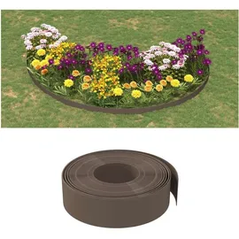 vidaXL Rasenkante 1000 x 15 cm 10 m Braun