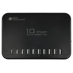 GC USB-Desktop-Schnellladestation 120W 10-Port USB-A schwarz