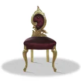 Casa Padrino Barock Salonstuhl Gold Bordeaux Rot 55 x 45 x H. 100 cm - Luxus Edition