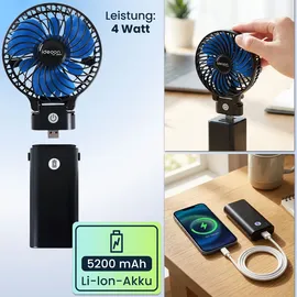 ideoon mobile Ideoon 5200 mAh Handventilator Mehrfarbig