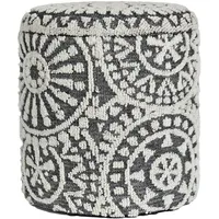 FineBuy Sitzhocker Wolle 40 x 45 x 40 cm Grau