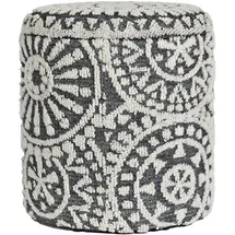 FineBuy Sitzhocker Wolle 40 x 45 x 40 cm Grau