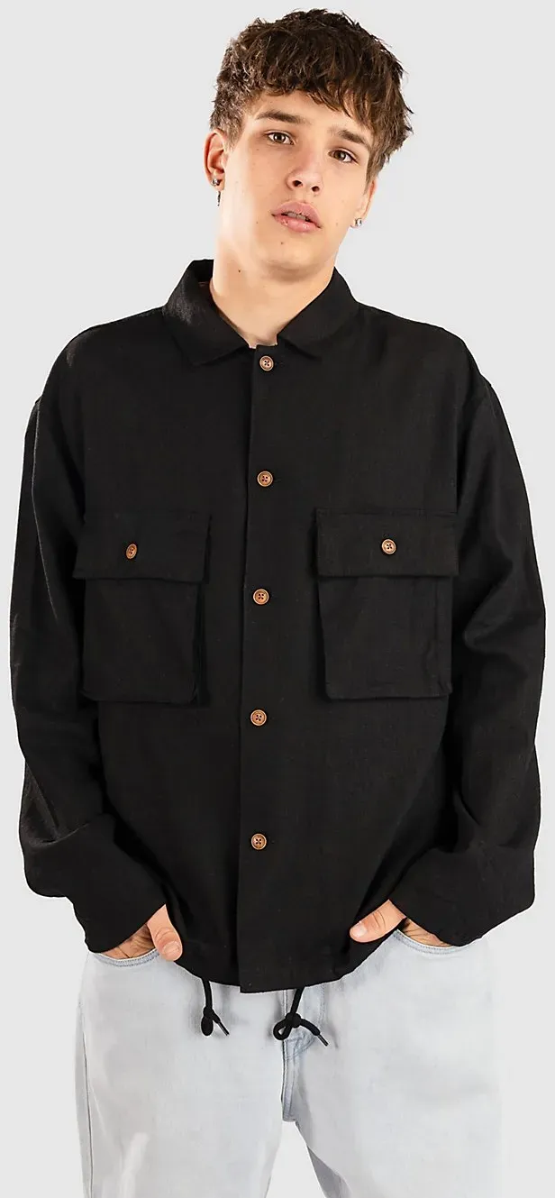Anerkjendt Akotto Cot-Linen-Vis Overshirt Jacke caviar Gr. L