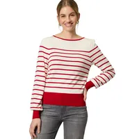 Zero Pullover mit Streifen in Patch CreamRed | Gr.: