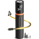 ZORUMAN 10000mAh Tragbare Elektronische Luftpumpe, 150PSI und 5 Modi, Digitale Anzeige und LED-Licht, Akku luftpumpe für Auto, Motorrad, Fahrrad, Bälle