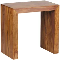 Kadima Design Massivholz-Beistelltisch `Nako`: Einzigartig, zeitlos, 60x35x60 cm, handgefertigt. Braun, 60x35x60 cm