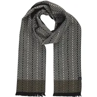 Lerros Herrenschal mit Fischgrat-Muster - light coffee, - PCK