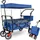 deluxe4home Bollerwagen mit Dach faltbar blau/grau