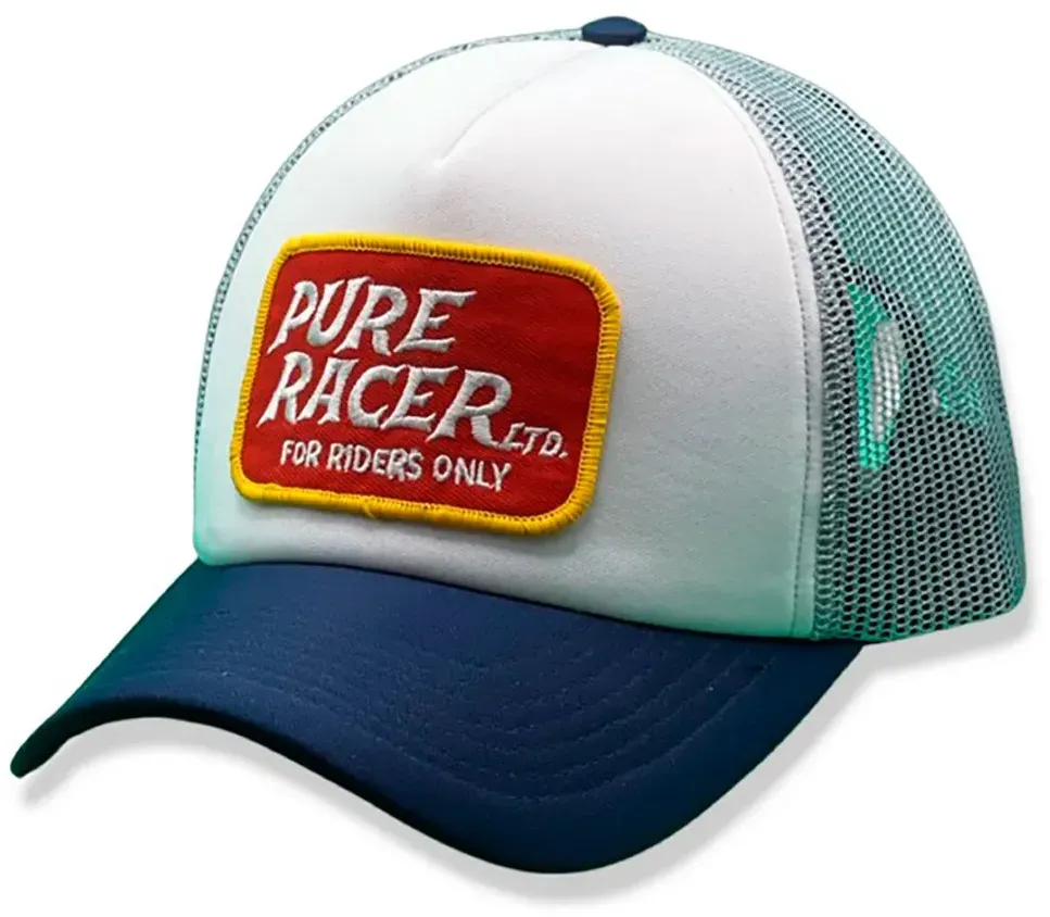 Pure Racer Electric Kappe - White / Blue / Grey - ONE SIZE: