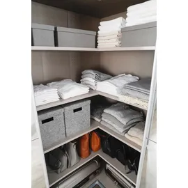 Rauch Quadra braun Eiche artisan), B:181cm H:229cm T:187cm, Holzwerkstoff, Schränke, Schwebetürenschrank, Eckschrank inkl. Türendämpfer und Schubladeneinsatz, mit Spiegeltüren