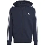 Adidas Essentials French Terry 3-Streifen Kapuzenjacke Legend Ink / White M