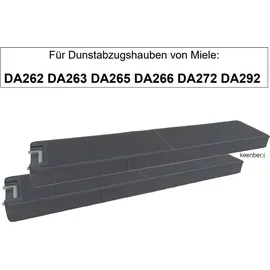 keenberk Aktivkohlefilter passend für Miele Dunstabzugshauben DA262, DA263, DA265, DA266, DA272, DA292 / Originalbezeichnung DKF4 - 2 Stück