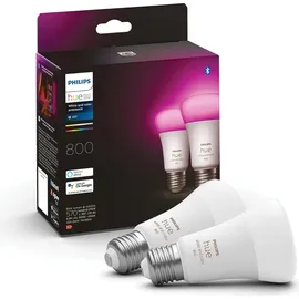 Philips Hue White and Color Ambiance 800 E27 6,5W 2er-Pack