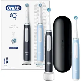 Oral-B  iO Series 3 Duopack Matt Black + 2. Handstück Ice Blue + Reiseetui