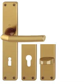 HOPPE Langschildgarnitur WC/Bad Aluminium F4 1117/202SP
