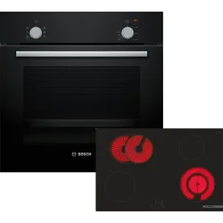 Bosch Einbau-Backofen-Set, HBF010BA0 + PKN811BA2E, Einbau-Backofen, Elektro-Kochfeld HBD211FB85