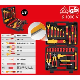KS Tools Isolierter Werkzeug-Satz für Hybrid- und Elektrofahrzeuge, 26-tlg (117.1895)