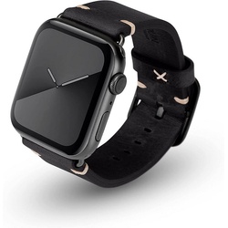 JT Berlin Smartwatch-Armband Watchband Alex Vintage, [Apple Watch Ultra / Series 4-8 Echtleder-Armband] schwarz (160mm – 190mm)